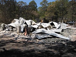 The ruins of the McGinnis home.